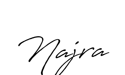 How to make Najra signature? Antro_Vectra_Bolder is a professional autograph style. Create handwritten signature for Najra name. Najra signature style 7 images and pictures png