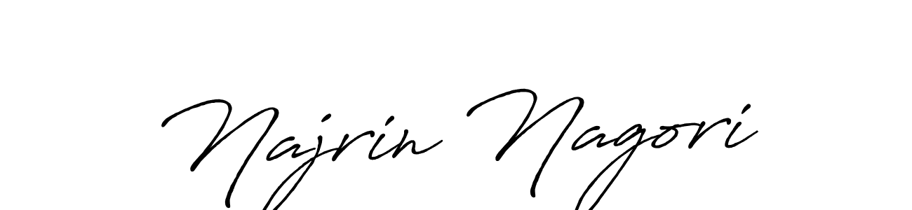 Najrin Nagori stylish signature style. Best Handwritten Sign (Antro_Vectra_Bolder) for my name. Handwritten Signature Collection Ideas for my name Najrin Nagori. Najrin Nagori signature style 7 images and pictures png