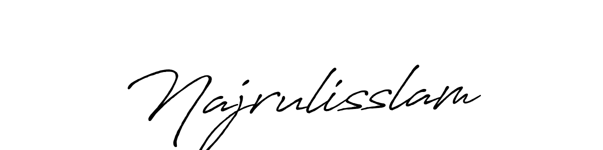 How to make Najrulisslam signature? Antro_Vectra_Bolder is a professional autograph style. Create handwritten signature for Najrulisslam name. Najrulisslam signature style 7 images and pictures png