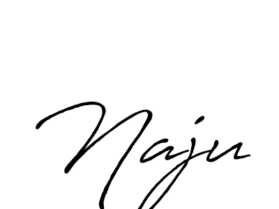 Design your own signature with our free online signature maker. With this signature software, you can create a handwritten (Antro_Vectra_Bolder) signature for name Naju. Naju signature style 7 images and pictures png