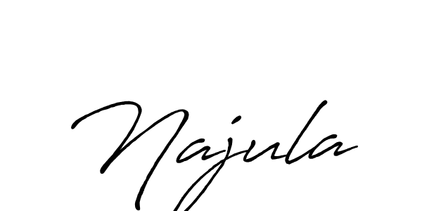 Make a beautiful signature design for name Najula. With this signature (Antro_Vectra_Bolder) style, you can create a handwritten signature for free. Najula signature style 7 images and pictures png