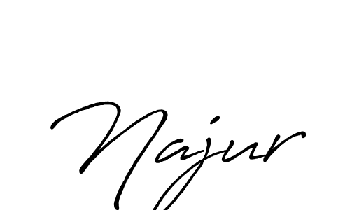 Najur stylish signature style. Best Handwritten Sign (Antro_Vectra_Bolder) for my name. Handwritten Signature Collection Ideas for my name Najur. Najur signature style 7 images and pictures png