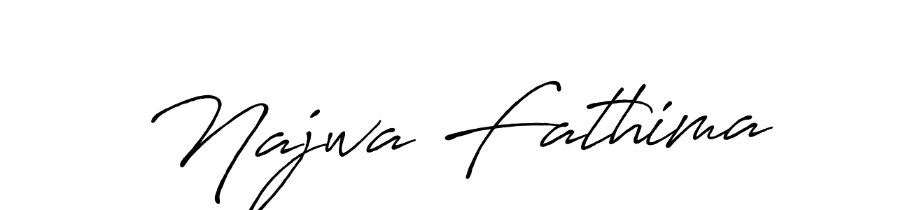 if you are searching for the best signature style for your name Najwa Fathima. so please give up your signature search. here we have designed multiple signature styles  using Antro_Vectra_Bolder. Najwa Fathima signature style 7 images and pictures png