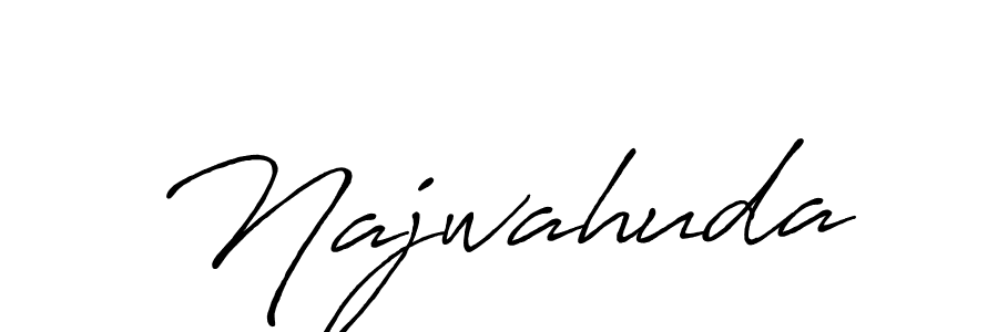 Najwahuda stylish signature style. Best Handwritten Sign (Antro_Vectra_Bolder) for my name. Handwritten Signature Collection Ideas for my name Najwahuda. Najwahuda signature style 7 images and pictures png