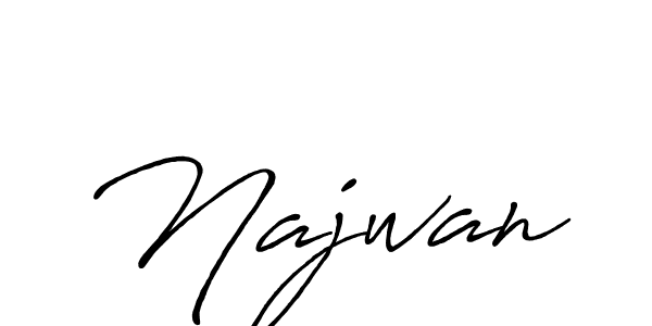 Create a beautiful signature design for name Najwan. With this signature (Antro_Vectra_Bolder) fonts, you can make a handwritten signature for free. Najwan signature style 7 images and pictures png