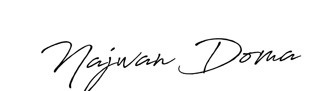 The best way (Antro_Vectra_Bolder) to make a short signature is to pick only two or three words in your name. The name Najwan Doma include a total of six letters. For converting this name. Najwan Doma signature style 7 images and pictures png