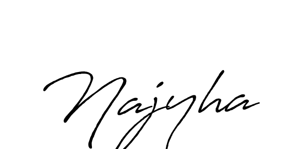 Also You can easily find your signature by using the search form. We will create Najyha name handwritten signature images for you free of cost using Antro_Vectra_Bolder sign style. Najyha signature style 7 images and pictures png