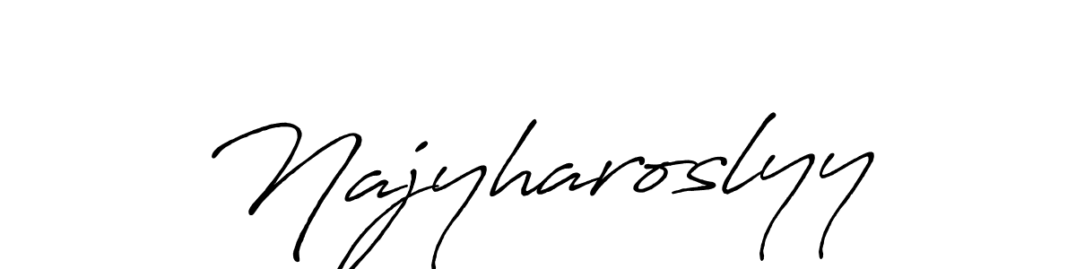 Antro_Vectra_Bolder is a professional signature style that is perfect for those who want to add a touch of class to their signature. It is also a great choice for those who want to make their signature more unique. Get Najyharoslyy name to fancy signature for free. Najyharoslyy signature style 7 images and pictures png