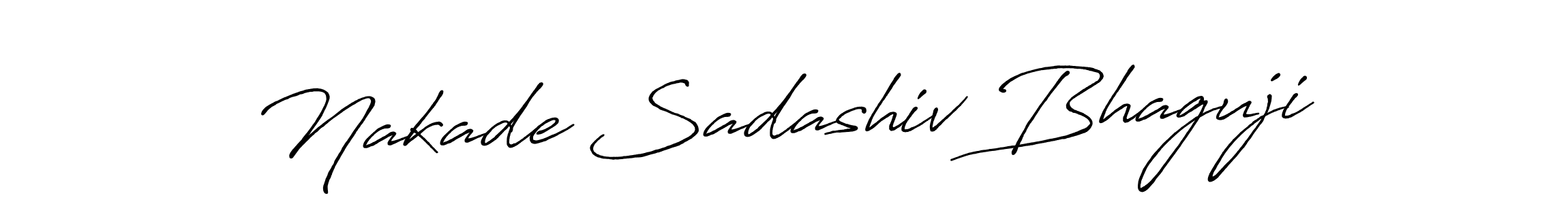 Make a beautiful signature design for name Nakade Sadashiv Bhaguji. With this signature (Antro_Vectra_Bolder) style, you can create a handwritten signature for free. Nakade Sadashiv Bhaguji signature style 7 images and pictures png