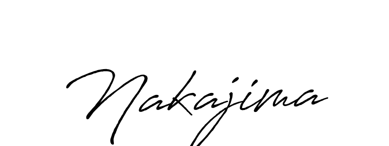 Use a signature maker to create a handwritten signature online. With this signature software, you can design (Antro_Vectra_Bolder) your own signature for name Nakajima. Nakajima signature style 7 images and pictures png