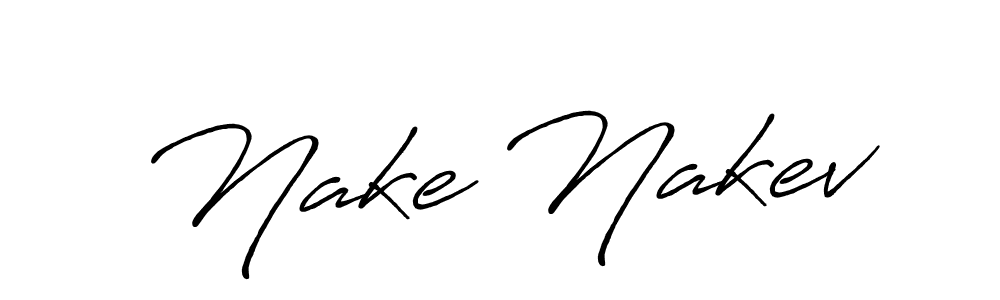 The best way (Antro_Vectra_Bolder) to make a short signature is to pick only two or three words in your name. The name Nake Nakev include a total of six letters. For converting this name. Nake Nakev signature style 7 images and pictures png