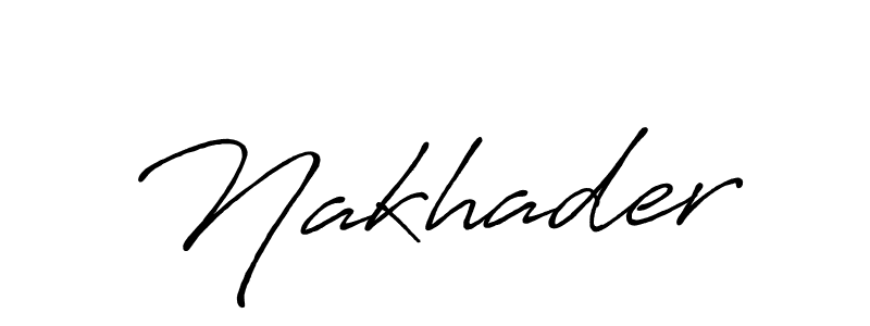 Make a beautiful signature design for name Nakhader. With this signature (Antro_Vectra_Bolder) style, you can create a handwritten signature for free. Nakhader signature style 7 images and pictures png