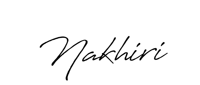 Also we have Nakhiri name is the best signature style. Create professional handwritten signature collection using Antro_Vectra_Bolder autograph style. Nakhiri signature style 7 images and pictures png