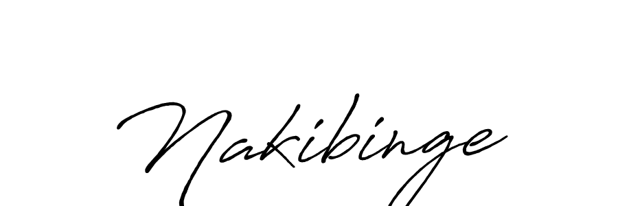 Create a beautiful signature design for name Nakibinge. With this signature (Antro_Vectra_Bolder) fonts, you can make a handwritten signature for free. Nakibinge signature style 7 images and pictures png