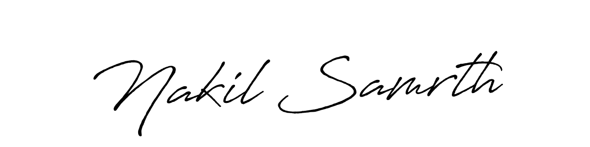 Also You can easily find your signature by using the search form. We will create Nakil Samrth name handwritten signature images for you free of cost using Antro_Vectra_Bolder sign style. Nakil Samrth signature style 7 images and pictures png