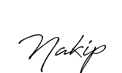 How to make Nakip name signature. Use Antro_Vectra_Bolder style for creating short signs online. This is the latest handwritten sign. Nakip signature style 7 images and pictures png