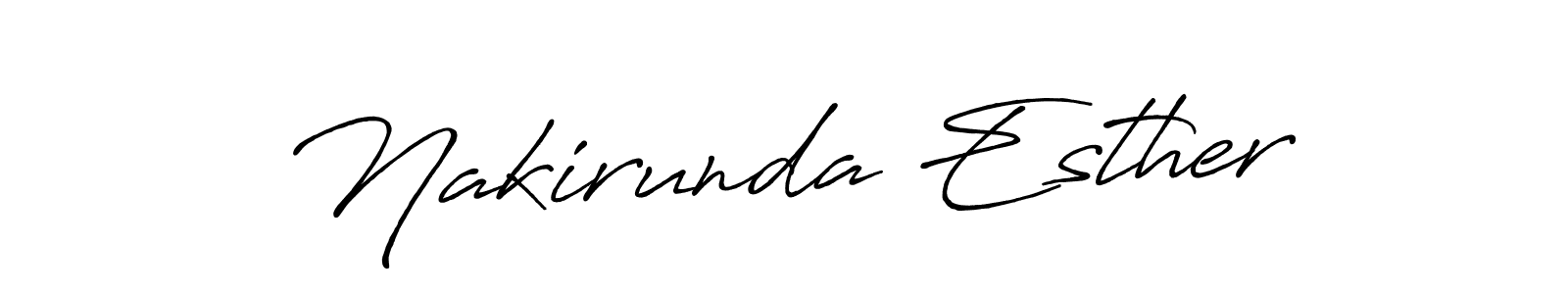 How to Draw Nakirunda Esther signature style? Antro_Vectra_Bolder is a latest design signature styles for name Nakirunda Esther. Nakirunda Esther signature style 7 images and pictures png