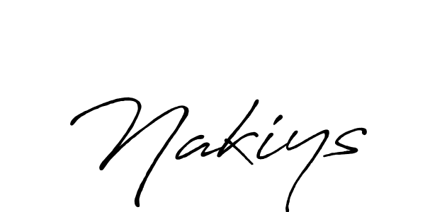 How to make Nakiys signature? Antro_Vectra_Bolder is a professional autograph style. Create handwritten signature for Nakiys name. Nakiys signature style 7 images and pictures png