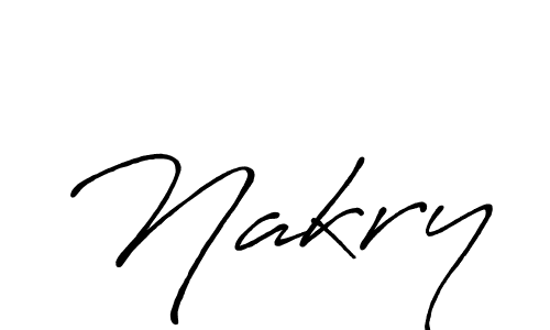 Design your own signature with our free online signature maker. With this signature software, you can create a handwritten (Antro_Vectra_Bolder) signature for name Nakry. Nakry signature style 7 images and pictures png