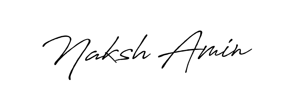Naksh Amin stylish signature style. Best Handwritten Sign (Antro_Vectra_Bolder) for my name. Handwritten Signature Collection Ideas for my name Naksh Amin. Naksh Amin signature style 7 images and pictures png