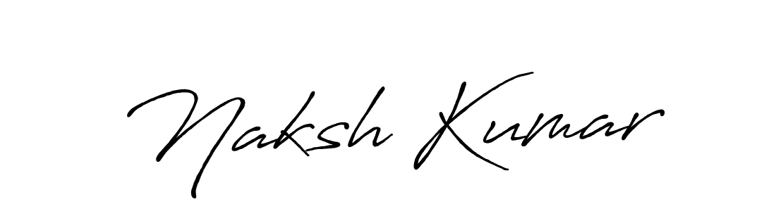 Design your own signature with our free online signature maker. With this signature software, you can create a handwritten (Antro_Vectra_Bolder) signature for name Naksh Kumar. Naksh Kumar signature style 7 images and pictures png