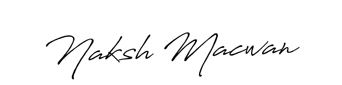 Use a signature maker to create a handwritten signature online. With this signature software, you can design (Antro_Vectra_Bolder) your own signature for name Naksh Macwan. Naksh Macwan signature style 7 images and pictures png