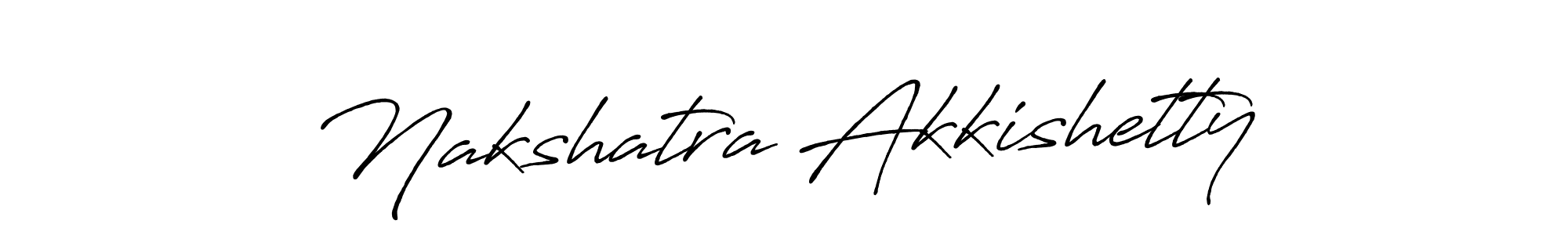 How to make Nakshatra Akkishetty name signature. Use Antro_Vectra_Bolder style for creating short signs online. This is the latest handwritten sign. Nakshatra Akkishetty signature style 7 images and pictures png