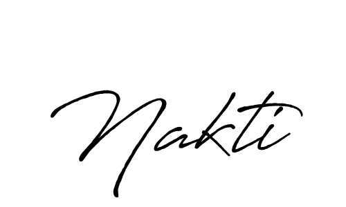 How to make Nakti name signature. Use Antro_Vectra_Bolder style for creating short signs online. This is the latest handwritten sign. Nakti signature style 7 images and pictures png