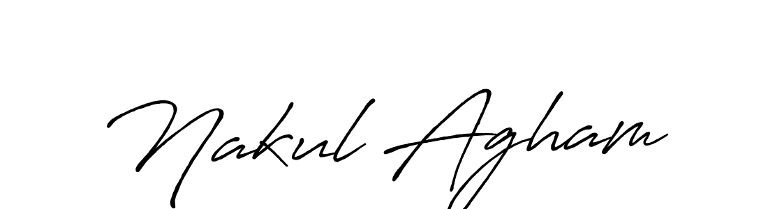 Antro_Vectra_Bolder is a professional signature style that is perfect for those who want to add a touch of class to their signature. It is also a great choice for those who want to make their signature more unique. Get Nakul Agham name to fancy signature for free. Nakul Agham signature style 7 images and pictures png