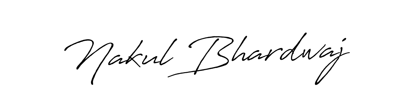How to make Nakul Bhardwaj name signature. Use Antro_Vectra_Bolder style for creating short signs online. This is the latest handwritten sign. Nakul Bhardwaj signature style 7 images and pictures png