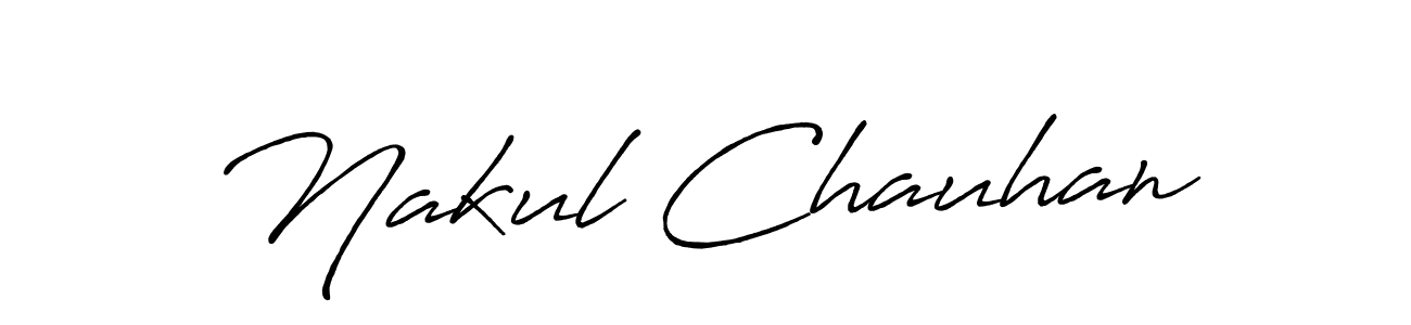 Use a signature maker to create a handwritten signature online. With this signature software, you can design (Antro_Vectra_Bolder) your own signature for name Nakul Chauhan. Nakul Chauhan signature style 7 images and pictures png