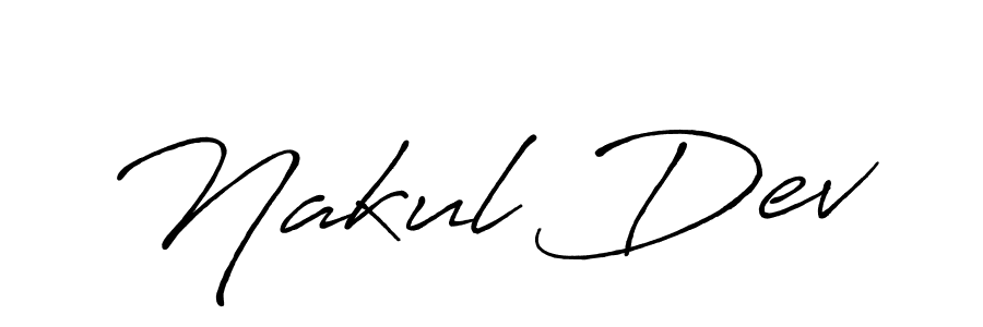 How to make Nakul Dev name signature. Use Antro_Vectra_Bolder style for creating short signs online. This is the latest handwritten sign. Nakul Dev signature style 7 images and pictures png