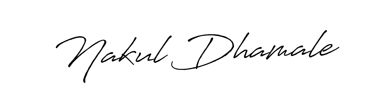 The best way (Antro_Vectra_Bolder) to make a short signature is to pick only two or three words in your name. The name Nakul Dhamale include a total of six letters. For converting this name. Nakul Dhamale signature style 7 images and pictures png