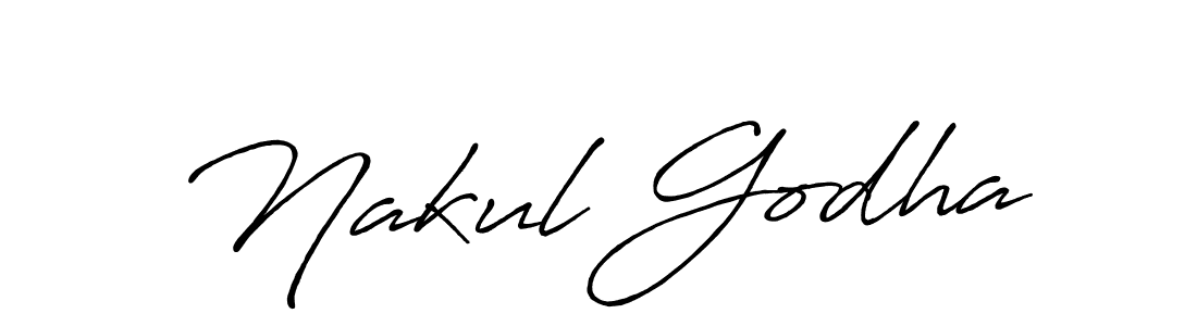 Design your own signature with our free online signature maker. With this signature software, you can create a handwritten (Antro_Vectra_Bolder) signature for name Nakul Godha. Nakul Godha signature style 7 images and pictures png