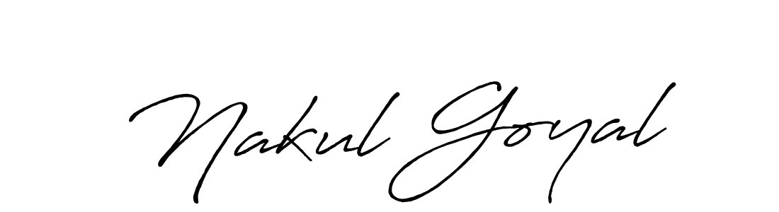 Nakul Goyal stylish signature style. Best Handwritten Sign (Antro_Vectra_Bolder) for my name. Handwritten Signature Collection Ideas for my name Nakul Goyal. Nakul Goyal signature style 7 images and pictures png