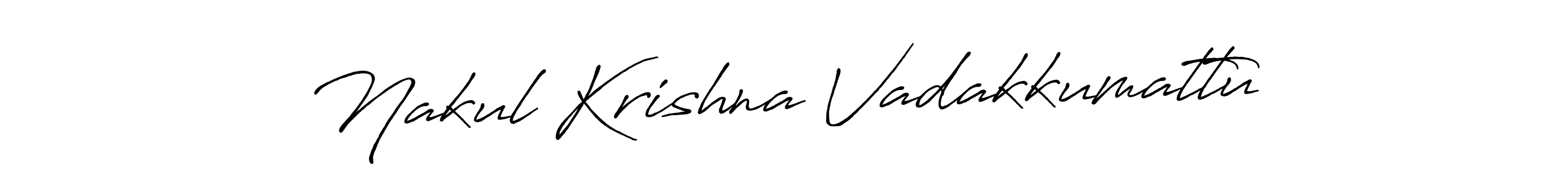 Nakul Krishna Vadakkumattu stylish signature style. Best Handwritten Sign (Antro_Vectra_Bolder) for my name. Handwritten Signature Collection Ideas for my name Nakul Krishna Vadakkumattu. Nakul Krishna Vadakkumattu signature style 7 images and pictures png