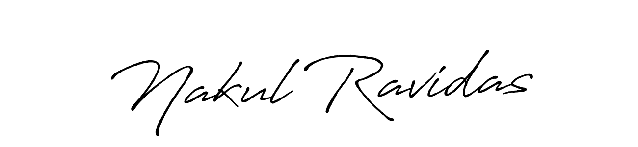 Use a signature maker to create a handwritten signature online. With this signature software, you can design (Antro_Vectra_Bolder) your own signature for name Nakul Ravidas. Nakul Ravidas signature style 7 images and pictures png