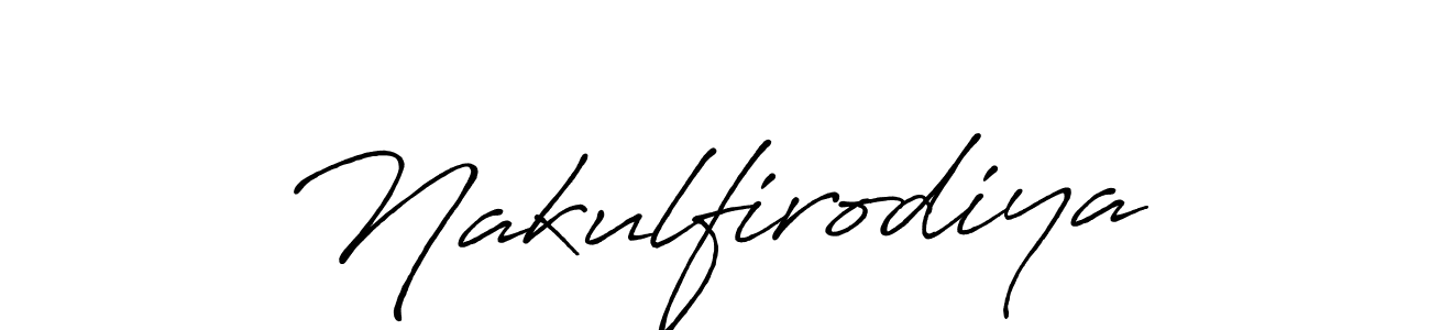 It looks lik you need a new signature style for name Nakulfirodiya. Design unique handwritten (Antro_Vectra_Bolder) signature with our free signature maker in just a few clicks. Nakulfirodiya signature style 7 images and pictures png