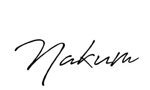 Also we have Nakum name is the best signature style. Create professional handwritten signature collection using Antro_Vectra_Bolder autograph style. Nakum signature style 7 images and pictures png