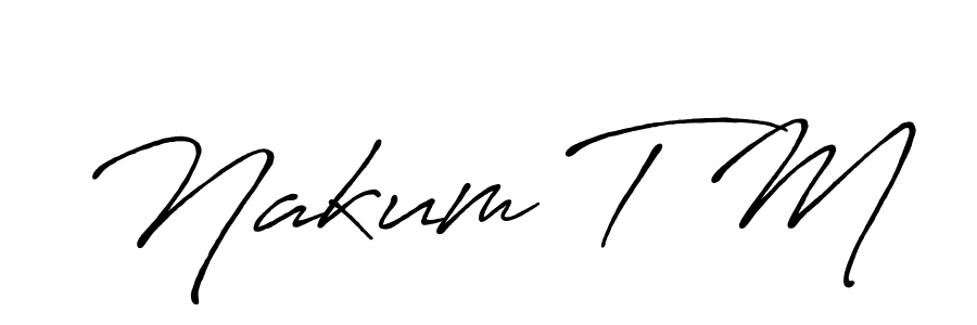You should practise on your own different ways (Antro_Vectra_Bolder) to write your name (Nakum T M) in signature. don't let someone else do it for you. Nakum T M signature style 7 images and pictures png