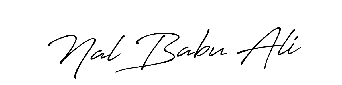 Also You can easily find your signature by using the search form. We will create Nal Babu Ali name handwritten signature images for you free of cost using Antro_Vectra_Bolder sign style. Nal Babu Ali signature style 7 images and pictures png