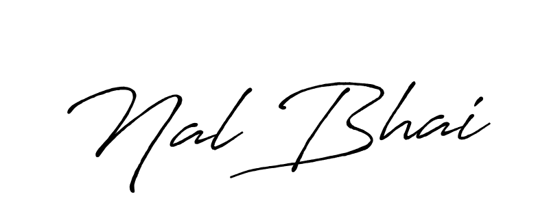 Make a beautiful signature design for name Nal Bhai. With this signature (Antro_Vectra_Bolder) style, you can create a handwritten signature for free. Nal Bhai signature style 7 images and pictures png