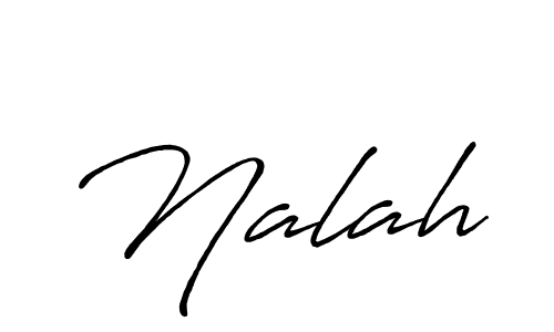 Use a signature maker to create a handwritten signature online. With this signature software, you can design (Antro_Vectra_Bolder) your own signature for name Nalah. Nalah signature style 7 images and pictures png