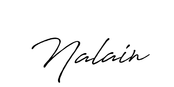 Make a beautiful signature design for name Nalain. With this signature (Antro_Vectra_Bolder) style, you can create a handwritten signature for free. Nalain signature style 7 images and pictures png