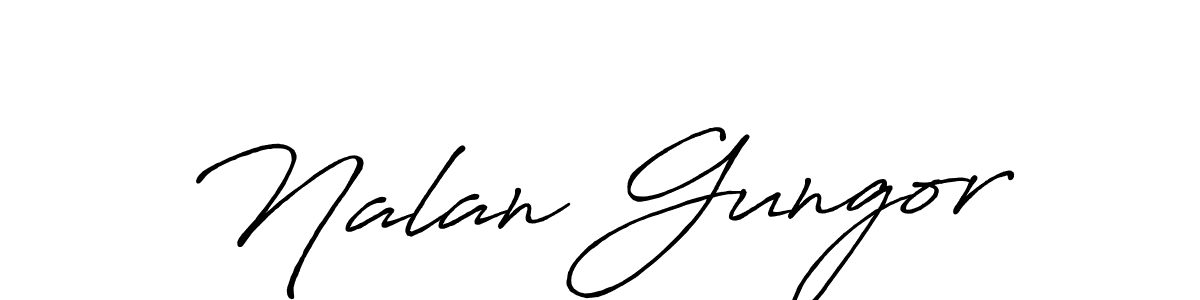 How to Draw Nalan Gungor signature style? Antro_Vectra_Bolder is a latest design signature styles for name Nalan Gungor. Nalan Gungor signature style 7 images and pictures png