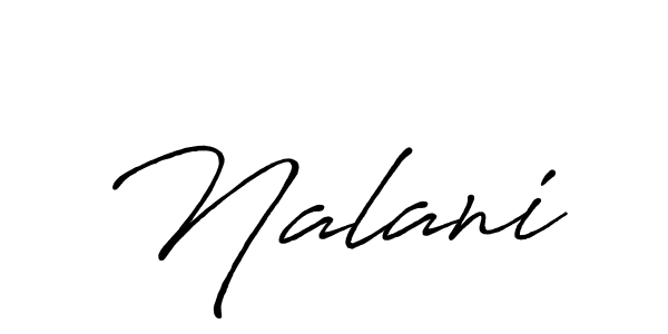Make a beautiful signature design for name Nalani. With this signature (Antro_Vectra_Bolder) style, you can create a handwritten signature for free. Nalani signature style 7 images and pictures png