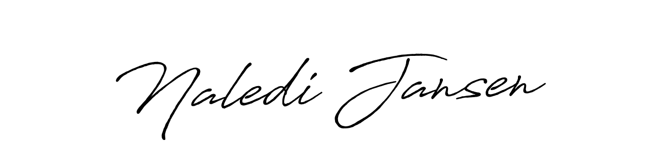 Use a signature maker to create a handwritten signature online. With this signature software, you can design (Antro_Vectra_Bolder) your own signature for name Naledi Jansen. Naledi Jansen signature style 7 images and pictures png