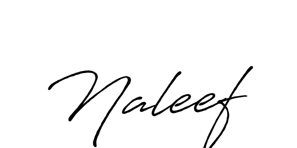 Make a beautiful signature design for name Naleef. With this signature (Antro_Vectra_Bolder) style, you can create a handwritten signature for free. Naleef signature style 7 images and pictures png