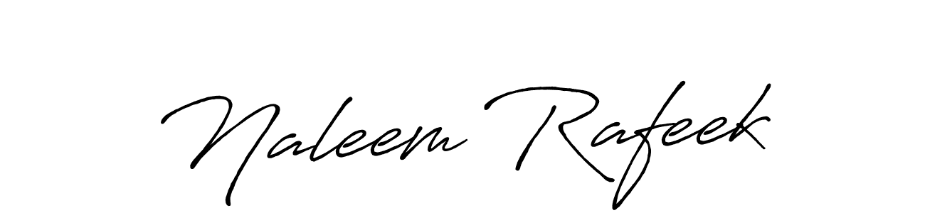 Create a beautiful signature design for name Naleem Rafeek. With this signature (Antro_Vectra_Bolder) fonts, you can make a handwritten signature for free. Naleem Rafeek signature style 7 images and pictures png
