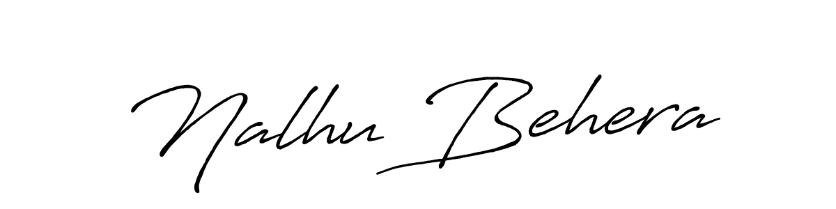 Nalhu Behera stylish signature style. Best Handwritten Sign (Antro_Vectra_Bolder) for my name. Handwritten Signature Collection Ideas for my name Nalhu Behera. Nalhu Behera signature style 7 images and pictures png